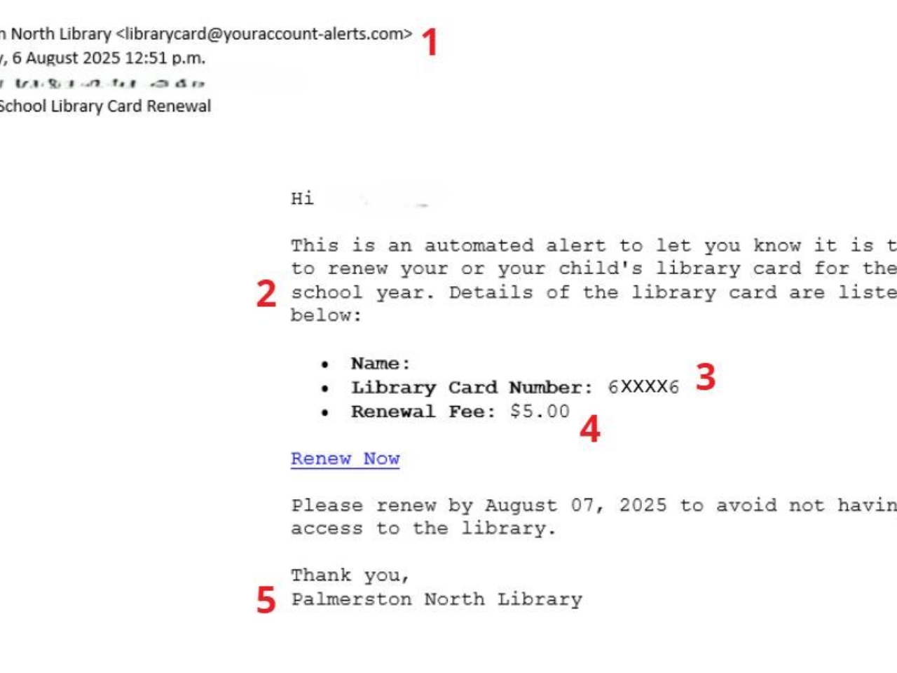 Scam email
