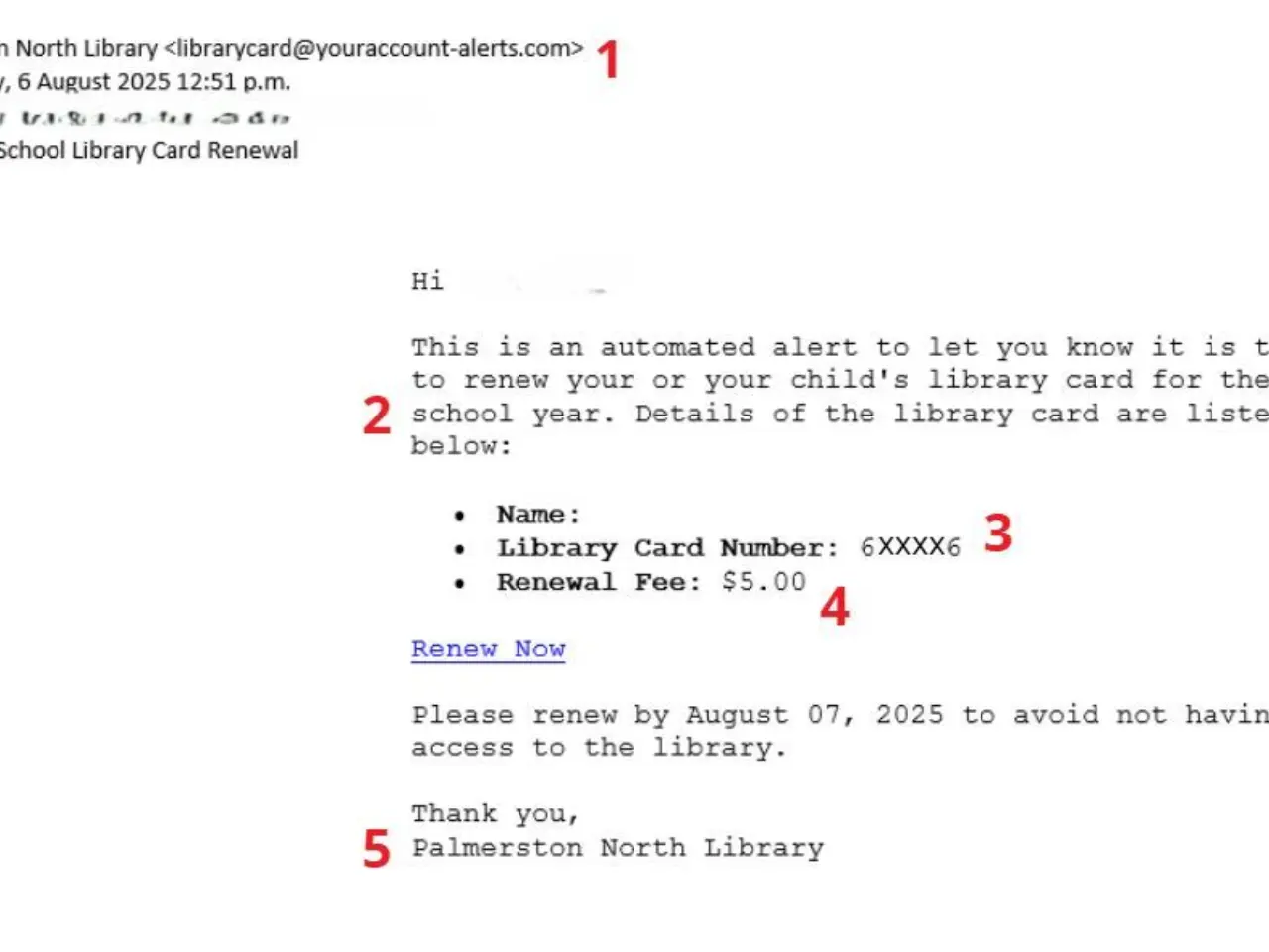 Scam email
