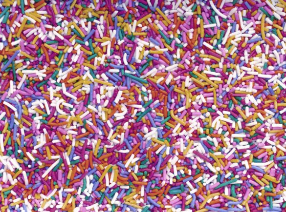 Flat lay arrangement colored solid pieces