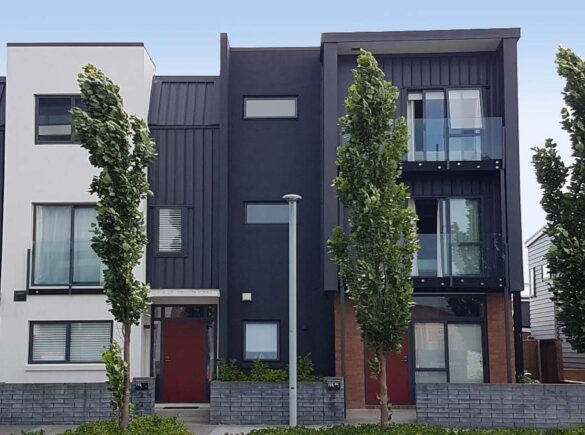 Three storey townhouses