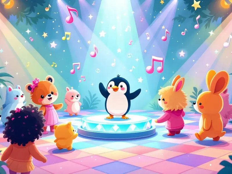 Magical animal party stockcake